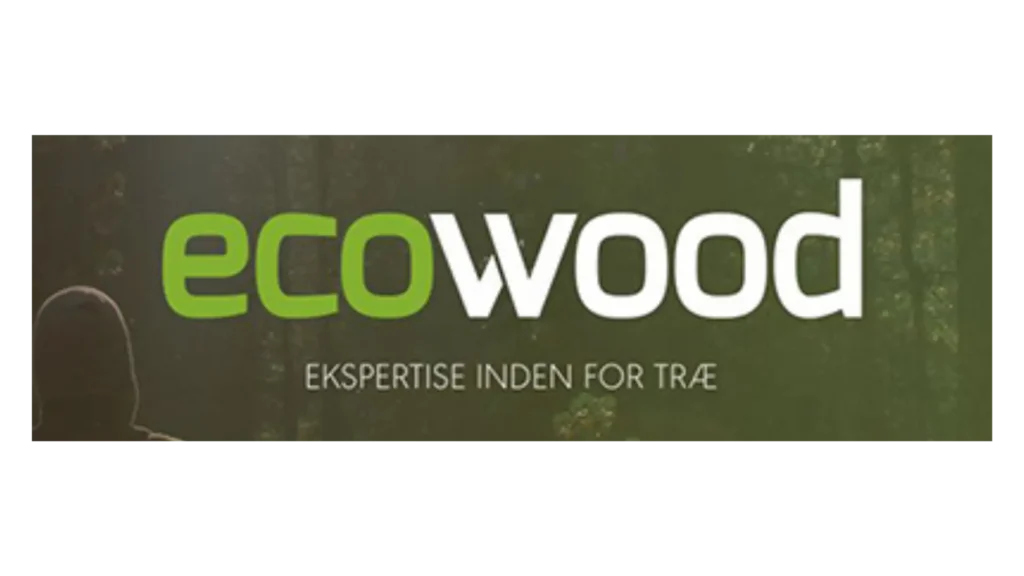 Ecowood logo med træ- og miljøfokus, træekspertise i Danmark.